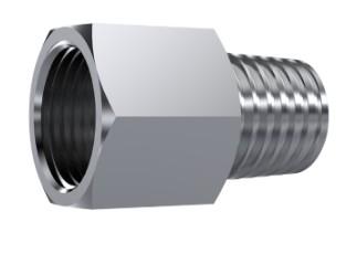 Prolongateur mâle BSPT - femelle gaz inox 316L – rendu 3D