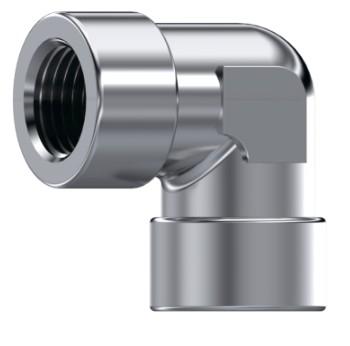 Coude 90° femelle-femelle gaz BSP inox 316L