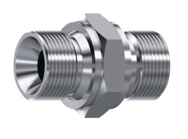 Adaptateur mâle-mâle BSP cône 60° inox 316L