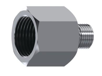 Bouchon réducteur mâle BSP 60° - femelle gaz inox 316L – rendu 3D
