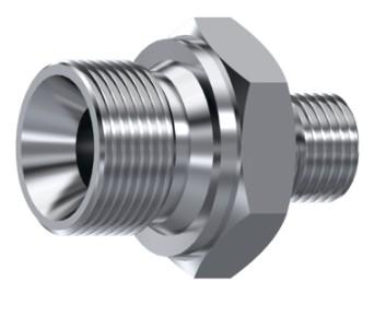 Réduction mâle-mâle BSP cône 60° inox 316L