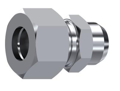 Mamelon hexagonal métrique à souder inox 316L – rendu 3D