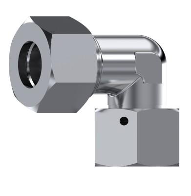 Coude orientable métrique o-ring DIN 2353 inox 316L – rendu 3D