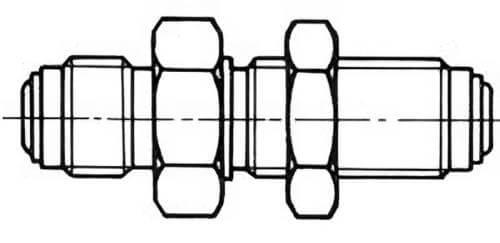Union traversée de cloison