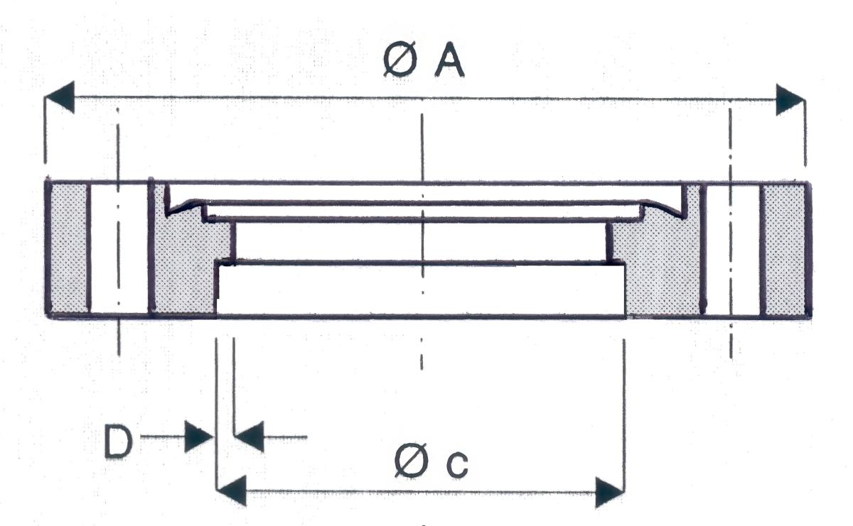Bride fixe à souder à trous lisses