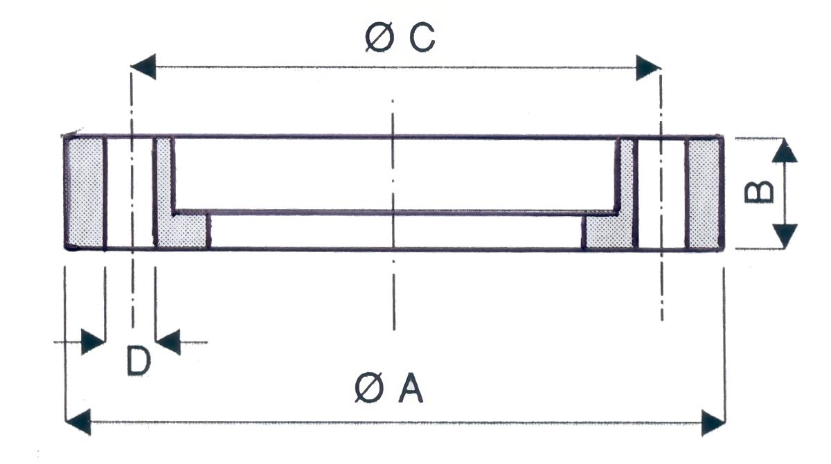Bride tournante à trous lisses
