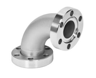 Coude Égal ISO CF 90° Bride Fixe + Bride Tournante