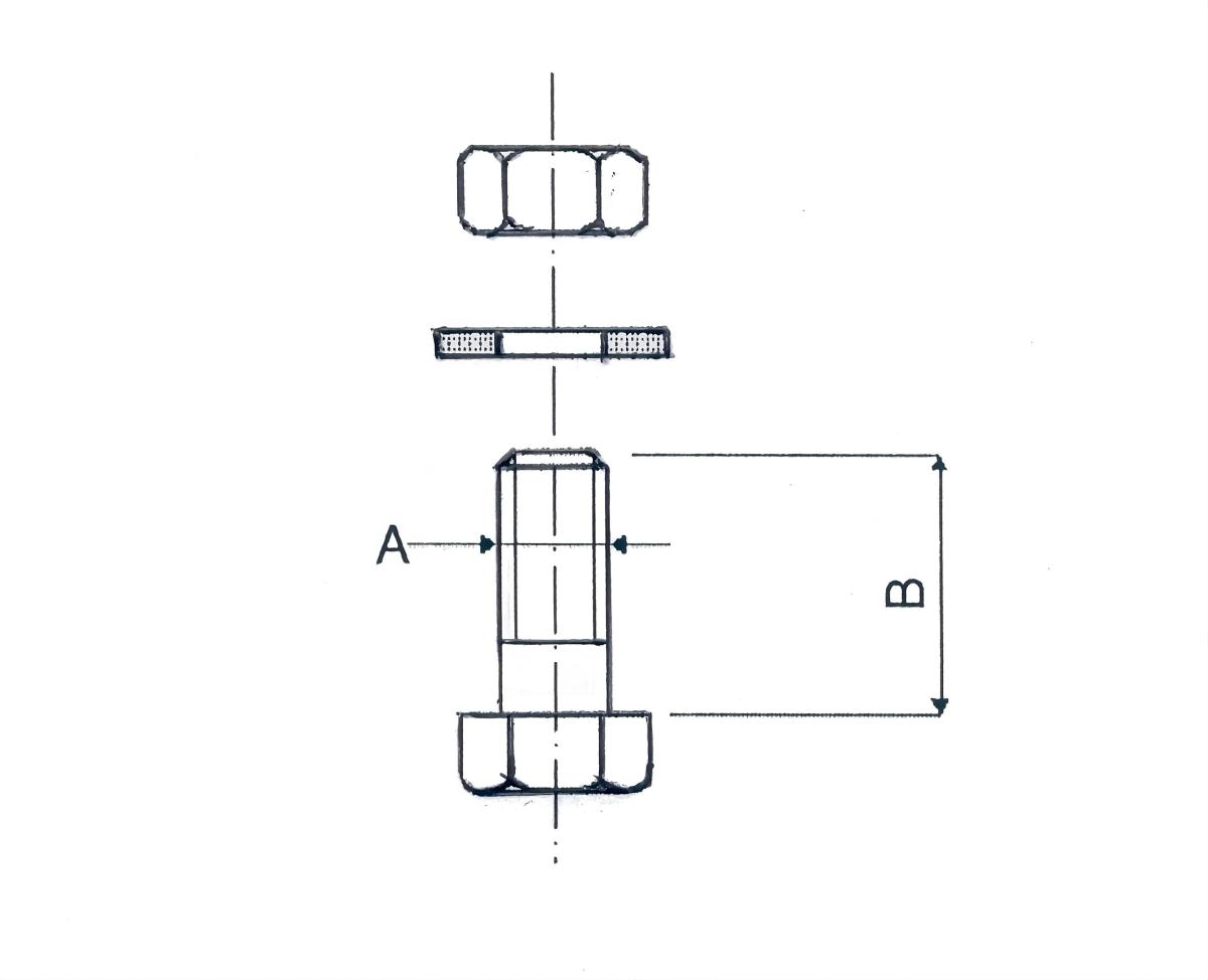 Boulon d'assemblage pour brides à trous lisses