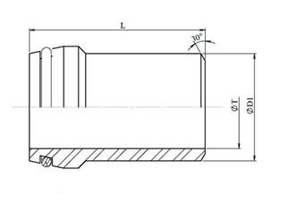 Collet cône métrique à souder inox 316L – schéma coté
