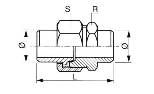Schéma union 3 pièces lisse/lisse à souder