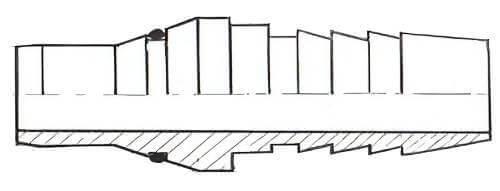 Schéma embout cannelé