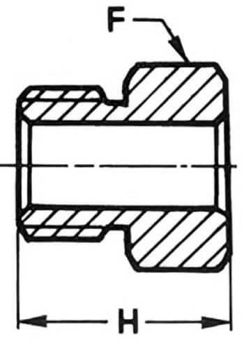 Schéma écrou mâle