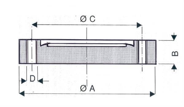 Bride Pleine ISO CF Trous Taraudés