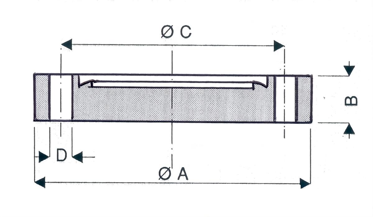 Bride pleine à trous lisses