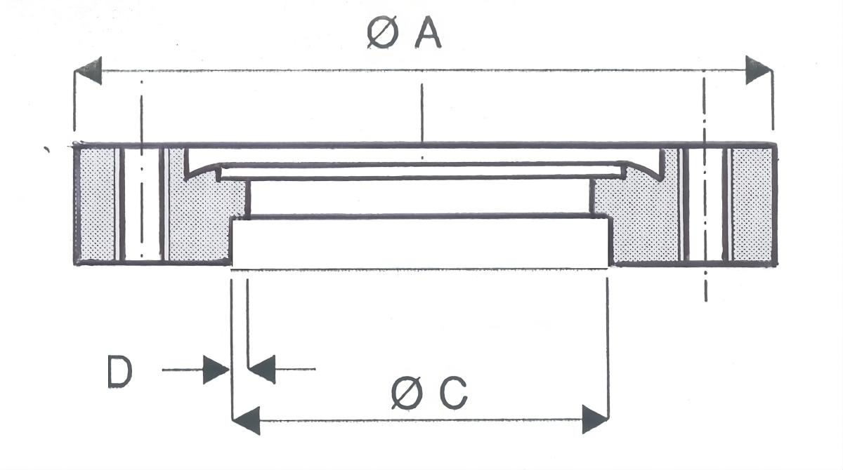 Bride fixe à souder à trous taraudés