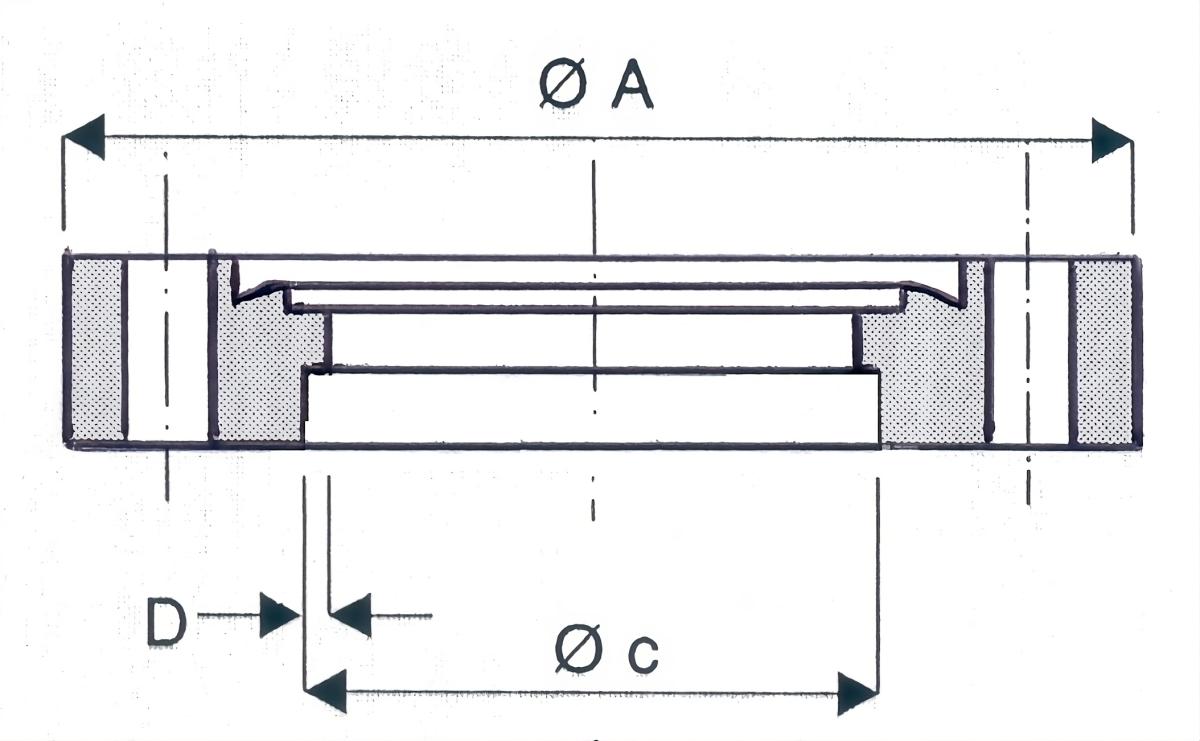 Bride fixe à souder à trous lisses