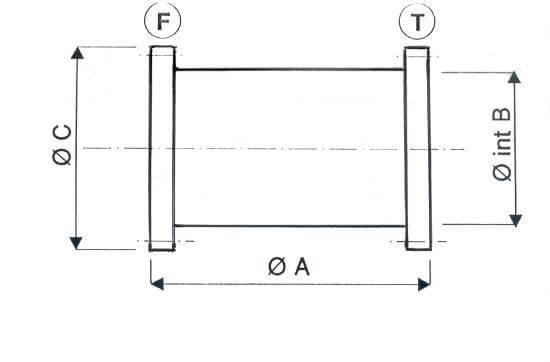 Prolongateur ISO CF Bride Fixe + Bride Tournante