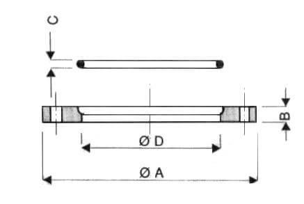 Bride Tournante ISO F avec Jonc d'Arrêt