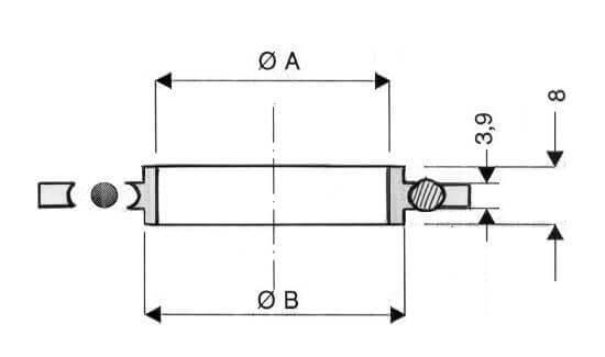 Anneau de Centrage Intérieur ISO K avec Joint et Bague de Renfort