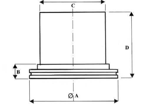Bride Tubulure ISO K  à Souder Bout à Bout