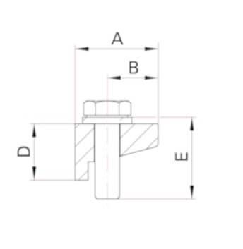 Demie-griffe de fixation murale