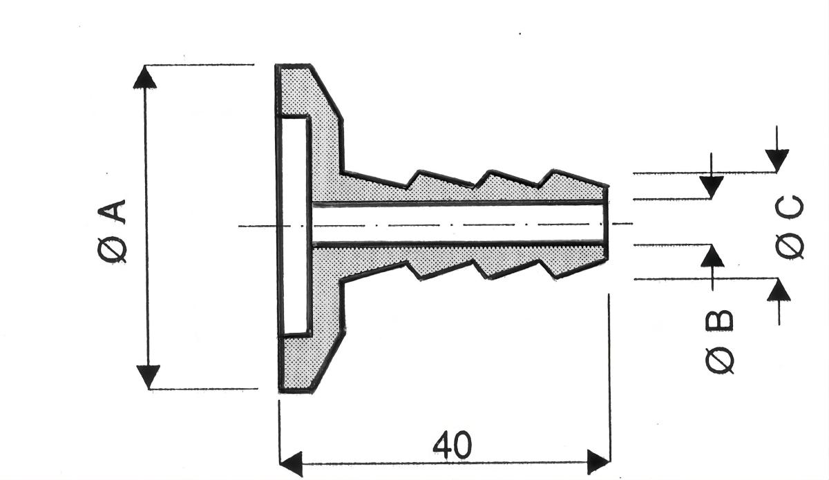 Embout cranté pour tuyau souple