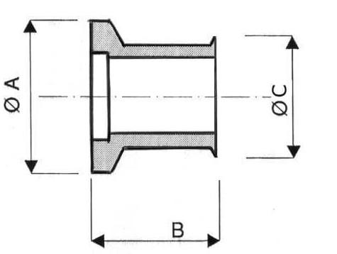 Schéma embout de flexible inox