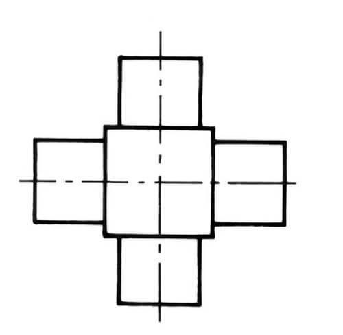 Croix égales microfit à souder bout à bout