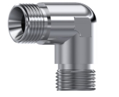 Coude 90° mâle-mâle BSP cône 60° inox 316L