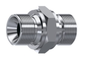 Adaptateur mâle-mâle BSP cône 60° inox 316L