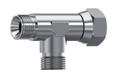 Té mâle-mâle-femelle tournante BSP cône 60° inox 316L