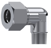 Coude mâle gaz BSPT DIN 2353 inox 316L