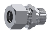 Union simple mâle BSP cylindrique DIN 2353 inox 316L