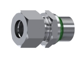 Union simple mâle BSP joint plat DIN 2353 inox 316L