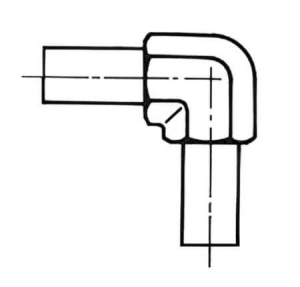 Coude égal pour gaz purs à soudure orbitale sans apport