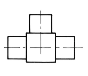 Té égal microfit à souder bout à bout