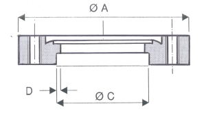 Bride fixe à souder à trous taraudés