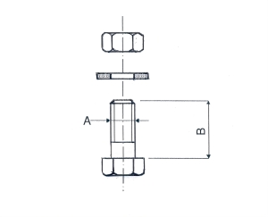 Boulon d'assemblage pour brides à trous lisses