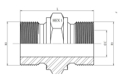 Adaptateur mâle BSP fond plat inox 316L