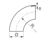 Coude ISO 3D 90° Sans Soudure Inox