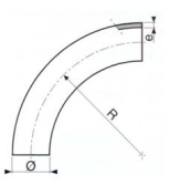 Coude ISO 5D 90° Sans Soudure Inox
