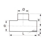 Té Égal ISO Roulé Soudé Inox avec manchette