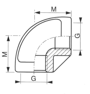 Coude à 90° femelle/femelle