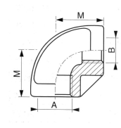 Coude 90° Femelle Réduit Inox