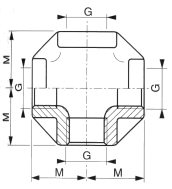Croix Taraudée Inox