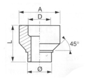 Bossage à Souder Inox Taraudé NPT Série 3000