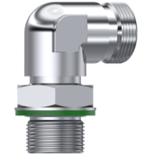 Coude orientable mâle BSP-métrique DIN 2353 inox 316L