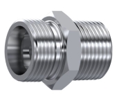 Union simple mâle BSPT conique DIN 2353 inox 316L