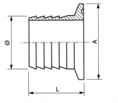 Ferrule Clamp Cannelée