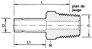 Adaptateur lisse mâle